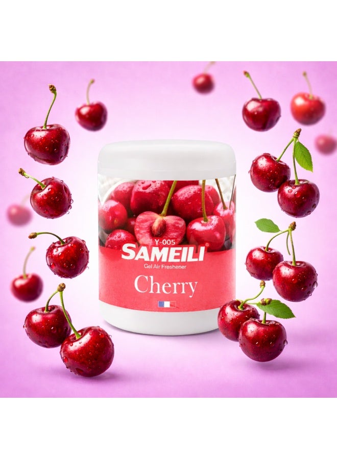 ساميلي معطر جو جل من ساميلي برائحة الكرز Y-005 - تحكم قابل للتعديل في شدة الرائحة، معطر جل يدوم طويلاً للسيارة (لوحة القيادة، حامل الأكواب)، المنزل، والمكتب. - Image 2